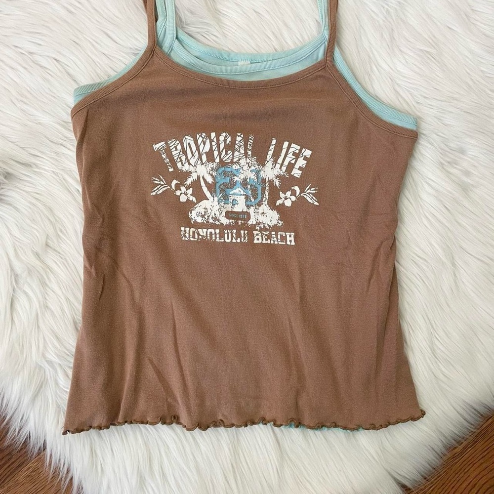 Vintage Y2K coconut girl tank top 🥥